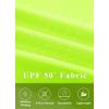 imageMAGCOMSEN Womens UPF 50 Lightweight Athletic Jackets Cropped Zip Up Long Sleeve Running Shirts with Thumb HolesFluorescent Green