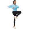 imageMAGCOMSEN Womens UPF 50 Lightweight Athletic Jackets Cropped Zip Up Long Sleeve Running Shirts with Thumb HolesLight Blue