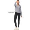 imageMAGCOMSEN Womens UPF 50 Lightweight Athletic Jackets Cropped Zip Up Long Sleeve Running Shirts with Thumb HolesLight Grey