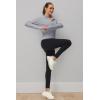 imageMAGCOMSEN Womens UPF 50 Lightweight Athletic Jackets Cropped Zip Up Long Sleeve Running Shirts with Thumb HolesLight Grey