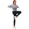 imageMAGCOMSEN Womens UPF 50 Lightweight Athletic Jackets Cropped Zip Up Long Sleeve Running Shirts with Thumb HolesLight Grey