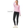 imageMAGCOMSEN Womens UPF 50 Lightweight Athletic Jackets Cropped Zip Up Long Sleeve Running Shirts with Thumb HolesLight Pink