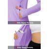 imageMAGCOMSEN Womens UPF 50 Lightweight Athletic Jackets Cropped Zip Up Long Sleeve Running Shirts with Thumb HolesLight Purple