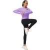 imageMAGCOMSEN Womens UPF 50 Lightweight Athletic Jackets Cropped Zip Up Long Sleeve Running Shirts with Thumb HolesLight Purple