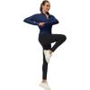 imageMAGCOMSEN Womens UPF 50 Lightweight Athletic Jackets Cropped Zip Up Long Sleeve Running Shirts with Thumb HolesNavy