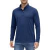 imageMAGCOMSEN Mens 14 Zip Pullover UPF 50 Long Sleeve Sun Protection Sports Shirts Lightweight Athletic Workout ShirtDark Blue