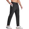 imageMAGCOMSEN Mens Lightweight Hiking Pants Quick Dry Running Pants with Zipper Pockets Open Bottom Sweatpants WorkoutBlack