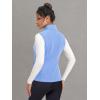imageMAGCOMSEN Womens Fleece Vest Outerwear Sleeveless Lightweight Zip Jackets Warm Soft Vests with Zipper PocketsLight Blue