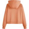 imageMAGCOMSEN Womens Half Zip Cropped Sweatshirts Fleece Lined Hoodie Quarter Zip Pullover Activewear Sweater with PocketsApricot