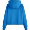 imageMAGCOMSEN Womens Half Zip Cropped Sweatshirts Fleece Lined Hoodie Quarter Zip Pullover Activewear Sweater with PocketsAzure