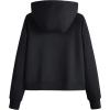imageMAGCOMSEN Womens Half Zip Cropped Sweatshirts Fleece Lined Hoodie Quarter Zip Pullover Activewear Sweater with PocketsBlack