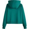 imageMAGCOMSEN Womens Half Zip Cropped Sweatshirts Fleece Lined Hoodie Quarter Zip Pullover Activewear Sweater with PocketsEmerald Green