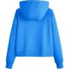 imageMAGCOMSEN Womens Half Zip Cropped Sweatshirts Fleece Lined Hoodie Quarter Zip Pullover Activewear Sweater with PocketsIce Blue