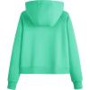 imageMAGCOMSEN Womens Half Zip Cropped Sweatshirts Fleece Lined Hoodie Quarter Zip Pullover Activewear Sweater with PocketsMint Green