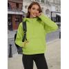 imageMAGCOMSEN Womens Half Zip Cropped Sweatshirts Fleece Lined Hoodie Quarter Zip Pullover Activewear Sweater with PocketsOlive Green