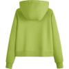 imageMAGCOMSEN Womens Half Zip Cropped Sweatshirts Fleece Lined Hoodie Quarter Zip Pullover Activewear Sweater with PocketsOlive Green
