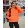 imageMAGCOMSEN Womens Half Zip Cropped Sweatshirts Fleece Lined Hoodie Quarter Zip Pullover Activewear Sweater with PocketsOrange