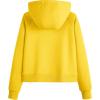imageMAGCOMSEN Womens Half Zip Cropped Sweatshirts Fleece Lined Hoodie Quarter Zip Pullover Activewear Sweater with PocketsYellow