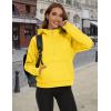 imageMAGCOMSEN Womens Half Zip Cropped Sweatshirts Fleece Lined Hoodie Quarter Zip Pullover Activewear Sweater with PocketsYellow