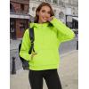 imageMAGCOMSEN Womens Half Zip Cropped Sweatshirts Fleece Lined Hoodie Quarter Zip Pullover Activewear Sweater with PocketsYellow Green
