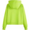 imageMAGCOMSEN Womens Half Zip Cropped Sweatshirts Fleece Lined Hoodie Quarter Zip Pullover Activewear Sweater with PocketsYellow Green