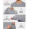 imageMAGCOMSEN Mens Long Sleeve Shirt Quick Dry UPF 50 Sun Protection Lightweight TShirt Athletic Workout Fishing TeeLight Grey