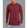 imageMAGCOMSEN Mens Long Sleeve Shirt Quick Dry UPF 50 Sun Protection Lightweight TShirt Athletic Workout Fishing TeeWine Red