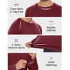imageMAGCOMSEN Mens Long Sleeve Shirt Quick Dry UPF 50 Sun Protection Lightweight TShirt Athletic Workout Fishing TeeWine Red