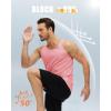 imageMAGCOMSEN Mens UPF 50 Tank Top Quick Dry Summer Workout Muscle Sleeveless Shirts for Swim Beach BodybuildingPink