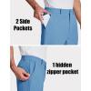 imageMAGCOMSEN Mens Golf Pants Stretch Dress Pants Quick Dry Water Resistant Lightweight Flat Front Work Pants Moisture WickingLight Blue