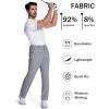 imageMAGCOMSEN Mens Golf Pants Stretch Dress Pants Quick Dry Water Resistant Lightweight Flat Front Work Pants Moisture WickingLight Grey