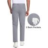 imageMAGCOMSEN Mens Golf Pants Stretch Dress Pants Quick Dry Water Resistant Lightweight Flat Front Work Pants Moisture WickingLight Grey