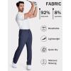 imageMAGCOMSEN Mens Golf Pants Stretch Dress Pants Quick Dry Water Resistant Lightweight Flat Front Work Pants Moisture WickingNavy