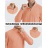 imageMAGCOMSEN Mens Long Sleeve Sun Shirts UPF 50 Tees 14 Zip Up Fishing Running Rash Guard TShirts Outdoor ShirtApricot