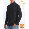 imageMAGCOMSEN Mens Long Sleeve Sun Shirts UPF 50 Tees 14 Zip Up Fishing Running Rash Guard TShirts Outdoor ShirtBlack