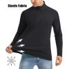 imageMAGCOMSEN Mens Long Sleeve Sun Shirts UPF 50 Tees 14 Zip Up Fishing Running Rash Guard TShirts Outdoor ShirtBlack
