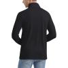 imageMAGCOMSEN Mens Long Sleeve Sun Shirts UPF 50 Tees 14 Zip Up Fishing Running Rash Guard TShirts Outdoor ShirtBlack