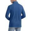 imageMAGCOMSEN Mens Long Sleeve Sun Shirts UPF 50 Tees 14 Zip Up Fishing Running Rash Guard TShirts Outdoor ShirtBlue Grey