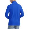 imageMAGCOMSEN Mens Long Sleeve Sun Shirts UPF 50 Tees 14 Zip Up Fishing Running Rash Guard TShirts Outdoor ShirtDark Blue