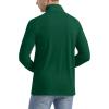 imageMAGCOMSEN Mens Long Sleeve Sun Shirts UPF 50 Tees 14 Zip Up Fishing Running Rash Guard TShirts Outdoor ShirtDark Green