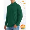 imageMAGCOMSEN Mens Long Sleeve Sun Shirts UPF 50 Tees 14 Zip Up Fishing Running Rash Guard TShirts Outdoor ShirtDark Green