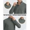 imageMAGCOMSEN Mens Long Sleeve Sun Shirts UPF 50 Tees 14 Zip Up Fishing Running Rash Guard TShirts Outdoor ShirtDark Grey