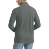 imageMAGCOMSEN Mens Long Sleeve Sun Shirts UPF 50 Tees 14 Zip Up Fishing Running Rash Guard TShirts Outdoor ShirtDark Grey