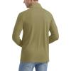 imageMAGCOMSEN Mens Long Sleeve Sun Shirts UPF 50 Tees 14 Zip Up Fishing Running Rash Guard TShirts Outdoor ShirtDull Cyan