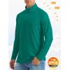 imageMAGCOMSEN Mens Long Sleeve Sun Shirts UPF 50 Tees 14 Zip Up Fishing Running Rash Guard TShirts Outdoor ShirtEmerald Green