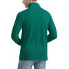 imageMAGCOMSEN Mens Long Sleeve Sun Shirts UPF 50 Tees 14 Zip Up Fishing Running Rash Guard TShirts Outdoor ShirtEmerald Green