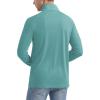 imageMAGCOMSEN Mens Long Sleeve Sun Shirts UPF 50 Tees 14 Zip Up Fishing Running Rash Guard TShirts Outdoor ShirtGrey Green
