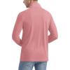 imageMAGCOMSEN Mens Long Sleeve Sun Shirts UPF 50 Tees 14 Zip Up Fishing Running Rash Guard TShirts Outdoor ShirtGrey Pink