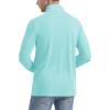imageMAGCOMSEN Mens Long Sleeve Sun Shirts UPF 50 Tees 14 Zip Up Fishing Running Rash Guard TShirts Outdoor ShirtLake Blue