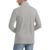 imageMAGCOMSEN Mens Long Sleeve Sun Shirts UPF 50 Tees 14 Zip Up Fishing Running Rash Guard TShirts Outdoor ShirtLight Grey